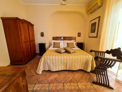 Letto o letti in una camera di Etna panoramic villa with swimming pool