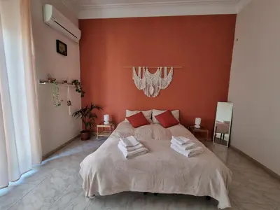 Letto o letti in una camera di Etna Ocean Rooms