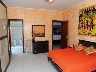 Letto o letti in una camera di Apartment with air conditioning and salt pool