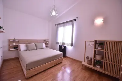 Letto o letti in una camera di Villa Caterina, alle pendici del Vulcano Etna