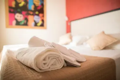 Letto o letti in una camera di Hotel Villa Cibele