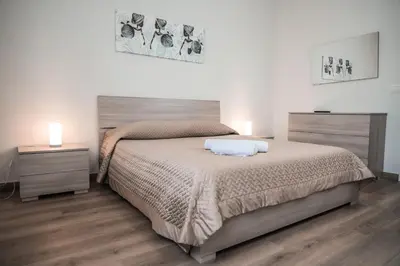 Letto o letti in una camera di Wagner house