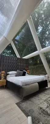 Letto o letti in una camera di Bubble Glamping Sicily