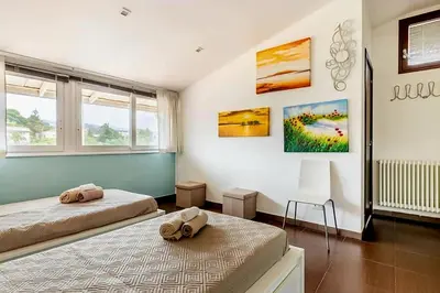 Letto o letti in una camera di Ognina view house