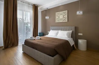 Letto o letti in una camera di Cortile Arabo