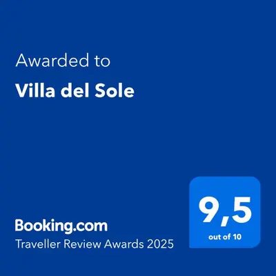 Certificato, attestato, insegna o altro documento esposto da Villa del Sole